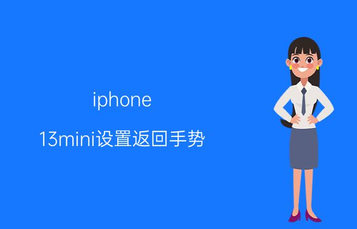 iphone 13mini设置返回手势 ipad mini  如何返回上一页？